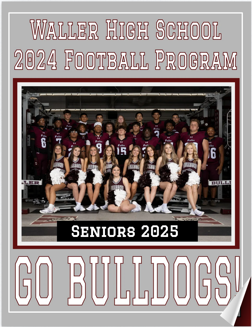 An image of the 2024 Waller Football and Cheer Program cover.