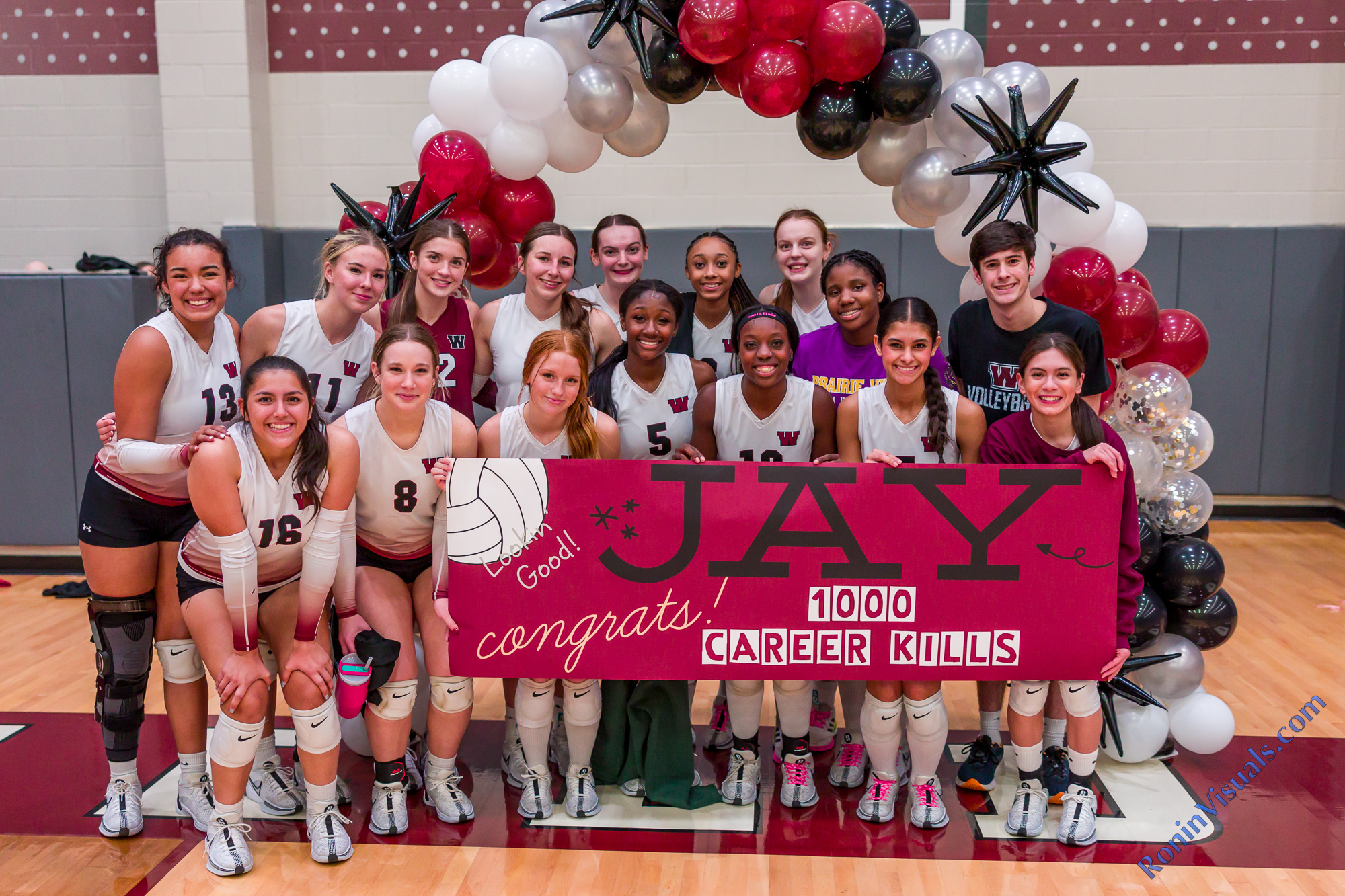 The Waller High School varsity volleyball team defeats the Cy Park Lady Tigers, 3-0, in Waller Oct. 29, 2024. (Photo by Creighton Holub, courtesy RoninVisuals.com)